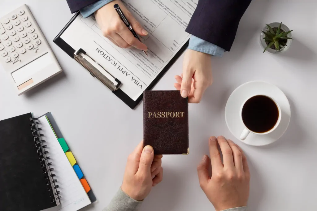 Entrega de pasaporte para solicitud de visado